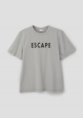 s.Oliver Baumwollshirt mit Schriftprint - taubengrau
