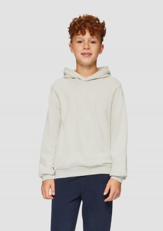 s.Oliver Kapuzen-Sweatshirt mit Rückenprint - hellgrau