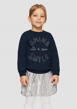 s.Oliver Wärmendes Sweatshirt mit Schmucksteinen - navy