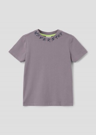 s.Oliver T-Shirt aus Jersey mit Rückenprint - grau