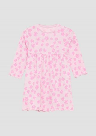 s.Oliver Weiches Baumwollstretch-Kleid in A-Shape - zartrosa