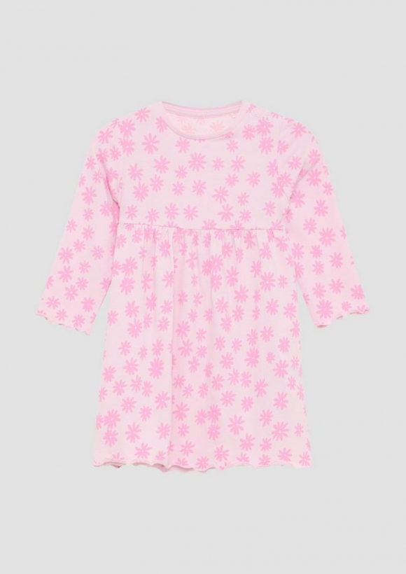 s.Oliver Weiches Baumwollstretch-Kleid in A-Shape - zartrosa
