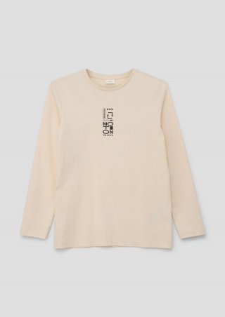 s.Oliver Longsleeve mit Frontprint - helles sand