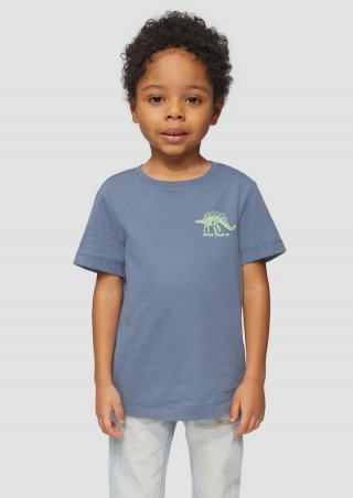s.Oliver T-Shirt mit kleinem Brustprint - blassblau