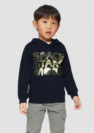 s.Oliver Wärmender Hoodie mit Frontprint - navy
