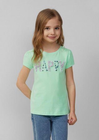 s.Oliver T-Shirt in A-Shape mit Artwork - ozeangrün