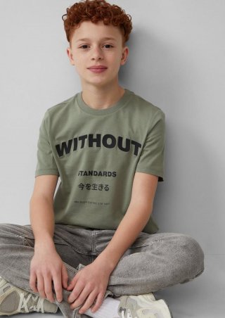 s.Oliver T-Shirt mit Frontprint - tannengrün