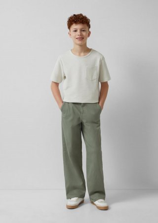s.Oliver Baggy Pants / Relaxed Fit / Mid Rise / Wide Leg - olivgrün