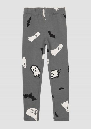 s.Oliver Leggings mit Halloween-Print - grau