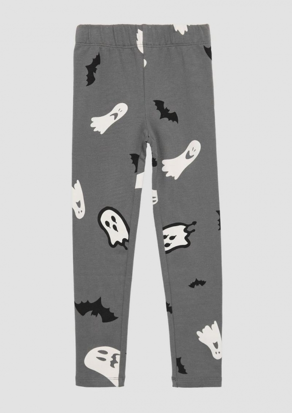 s.Oliver Leggings mit Halloween-Print - grau