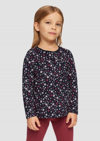 s.Oliver Ausgestelltes Longsleeve mit All-over-Print - navy