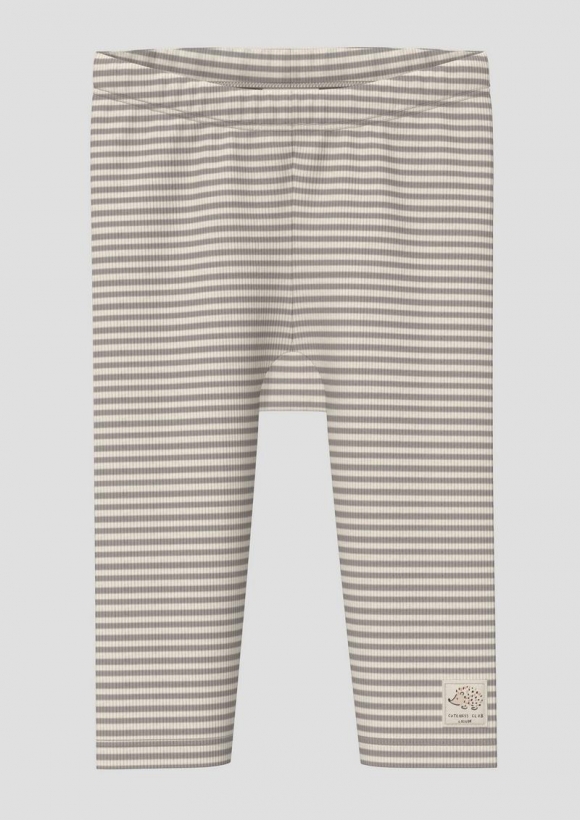 s.Oliver Unisex Hose aus geringelter Baumwoll-Rippware - anthrazit