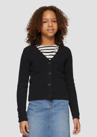 s.Oliver Strickjacke im Loose Fit - schwarz
