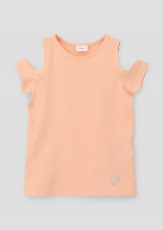 s.Oliver T-Shirt mit Cut-outs - papaya