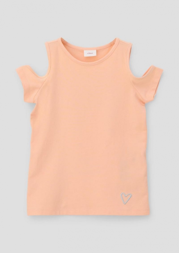 s.Oliver T-Shirt mit Cut-outs - papaya
