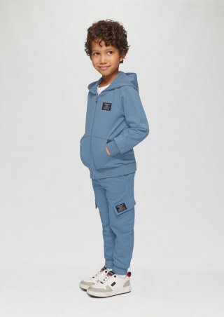 s.Oliver Jogpants aus Sweat mit Cargotaschen - blassblau
