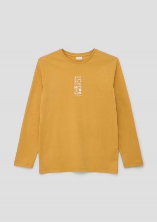 s.Oliver Longsleeve mit Frontprint - honiggelb