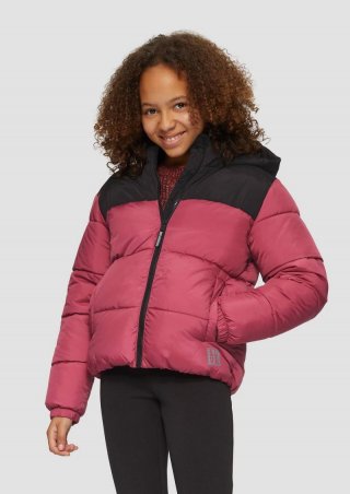 s.Oliver Steppjacke mit Fleecefutter und abnehmbarer Kapuze - pink