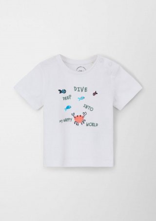 s.Oliver T-Shirt mit Grafik-Print - weiß