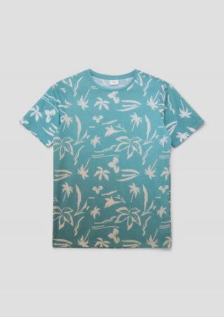 s.Oliver T-Shirt mit All-over-Print - petrol