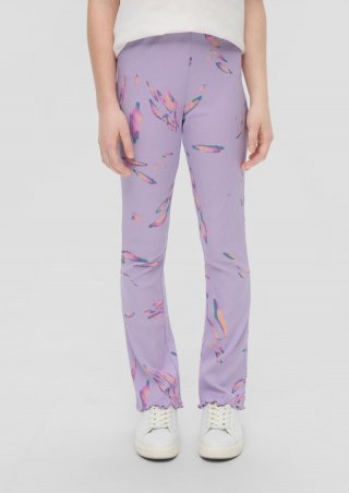 s.Oliver Skinny: Leggings mit All-over-Print - lavendel