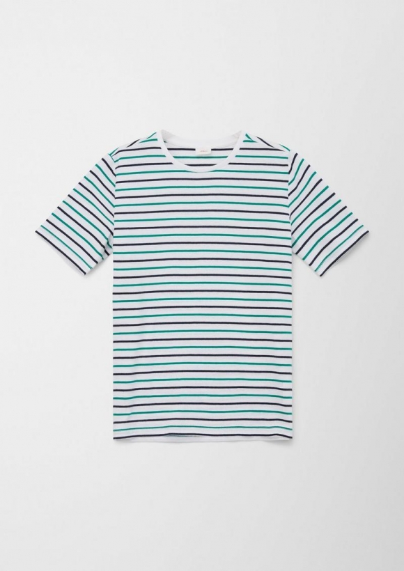 s.Oliver T-Shirt mit Streifen - weiß