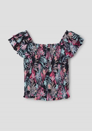 s.Oliver Bluse mit Volantärmeln - navy