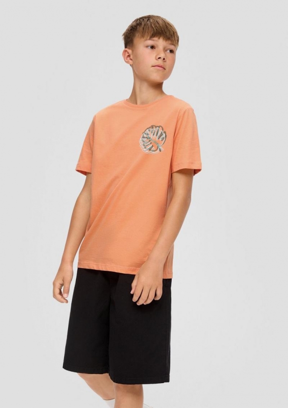 s.Oliver T-Shirt mit Brustprint - mango