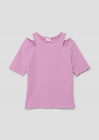 s.Oliver T-Shirt im Slim Fit - altrosa