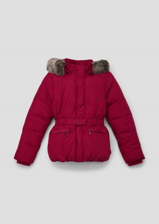 s.Oliver Wattierte Jacke mit Fleece-Futter - fuchsia