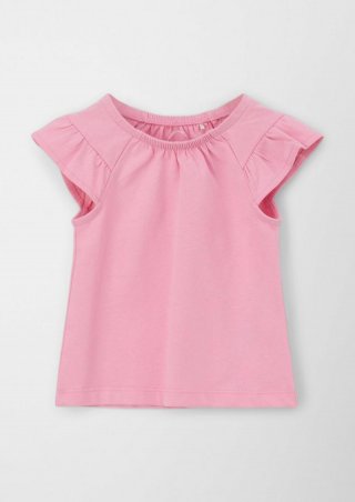 s.Oliver T-Shirt mit Volants - rosa
