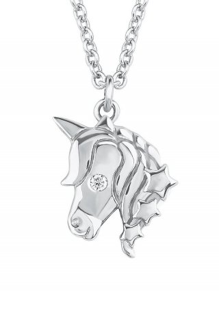 s.Oliver Silberkette mit Einhorn-Anhänger - silber