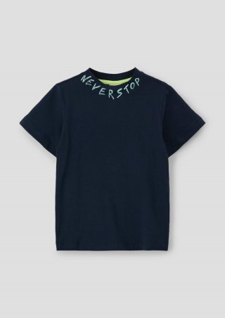 s.Oliver T-Shirt aus Jersey mit Rückenprint - navy