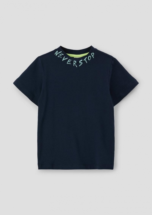 s.Oliver T-Shirt aus Jersey mit Rückenprint - navy
