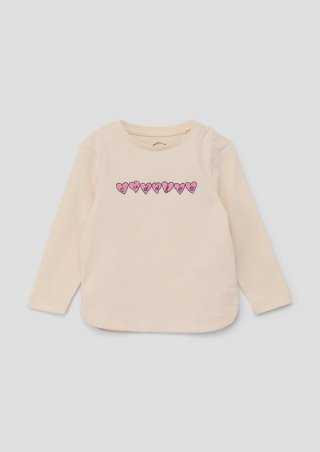 s.Oliver Longsleeve mit Frontprint - helles sand