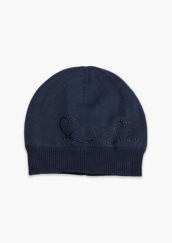 s.Oliver Feinstrickmütze mit Artwork - navy