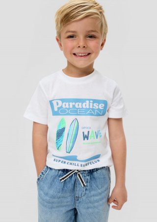 s.Oliver T-Shirt mit Grafikprint - weiß
