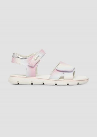 s.Oliver Sandalen mit Klettverschluss und Farbverlauf - silber