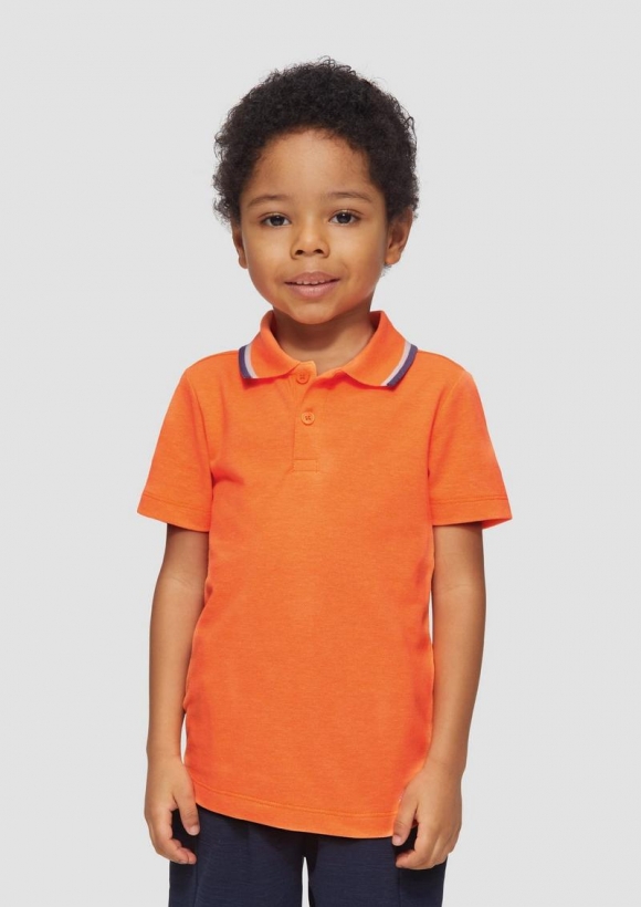 s.Oliver Poloshirt mit Kontrast-Details - orange