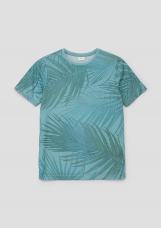 s.Oliver T-Shirt mit All-over-Print - minze