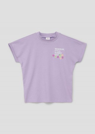 s.Oliver T-Shirt mit Frontprint - lavendel