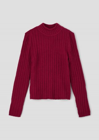s.Oliver Pullover mit Rippstruktur - fuchsia