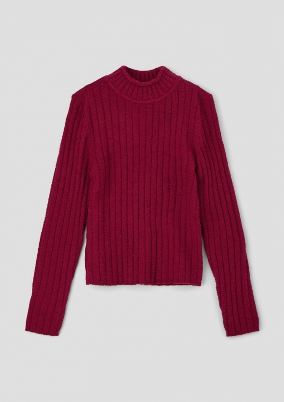 s.Oliver Pullover mit Rippstruktur - fuchsia