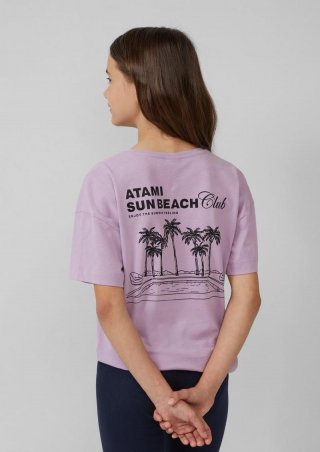 s.Oliver Boxy T-Shirt mit Rückenprint - lavendel