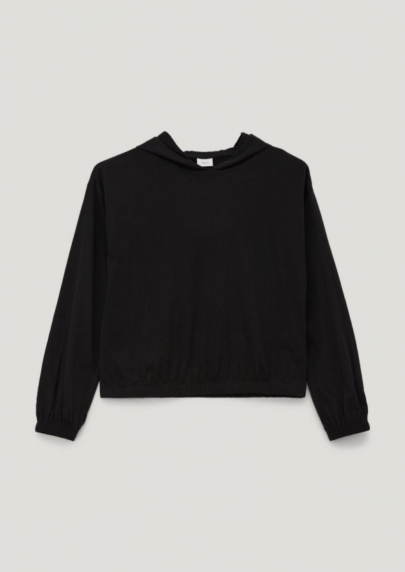 s.Oliver Longsleeve mit Kapuze - schwarz