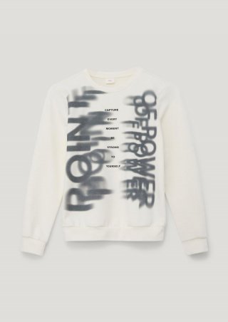 s.Oliver Sweatshirt mit Frontprint - ecru