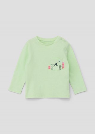 s.Oliver Longsleeve aus Baumwolle - hellgrün