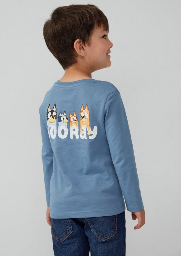 s.Oliver Longsleeve aus Baumwolle mit Bluey-Print® - blassblau