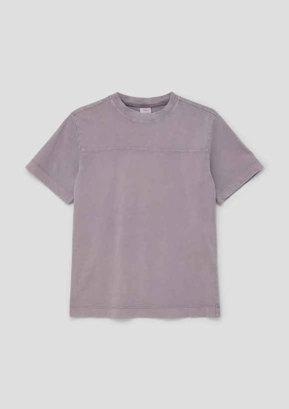 s.Oliver T-Shirt mit Acid-Wash - flieder