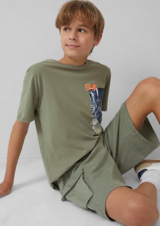 s.Oliver T-Shirt aus Jersey mit Frontprint - tannengrün